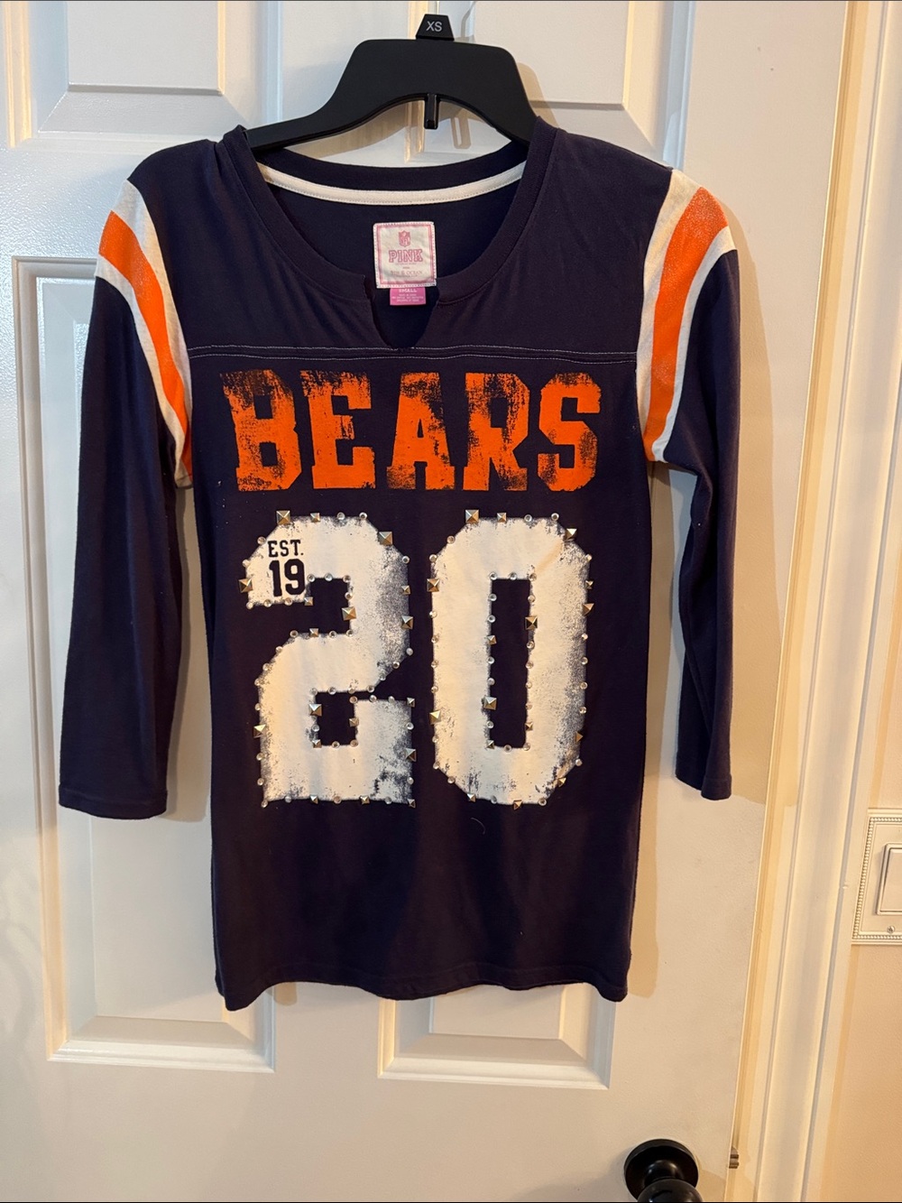 PINK Victoria's Secret Navy Long Sleeve 'BEARS 20' Graphic Tee